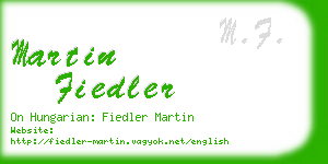 martin fiedler business card